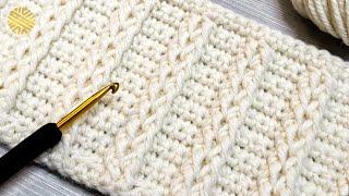 Only Two Rows!  Easy Crochet Pattern for Beginners  Cool Crochet Stitch for Baby Blanket and Bag