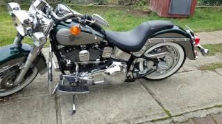 Harley-Davidson Heritage Softail 1996 Nostalgia Green and Silver Sound Low RPM