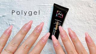 Extension the polygel with the regular tip. Polygel gradation 