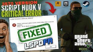 FIX Script Hook V CRITICAL ERROR in GTA 5 Mods & LSPDFR (June 17, 2025 Update)