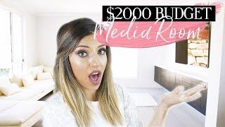 KITTING OUT OUR MEDIA ROOM ON A $2000 BUDGET | ALDI 75" 4K TV