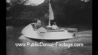 Floating Saucer Public Domain Archival Stock Footage - www.PublicDomainFootage.com