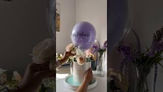 Easy purple balloon and flower box tutorial #jesydecorations