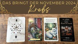 KrebsNovember 2024Glück in allen Angelegenheiten | Tarot & Orakel Reading