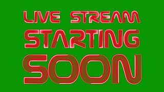 Live Stream Starting Soon Red Neon Effect Long on Green Screen Chroma Key No Copyright