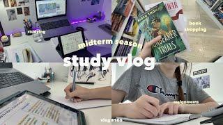 midterm season study vlog  how i prepare for midterms, book shopping, assignments and more