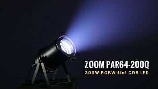 LED Par Light 200W RGBW 4in1 with motorized Zoom