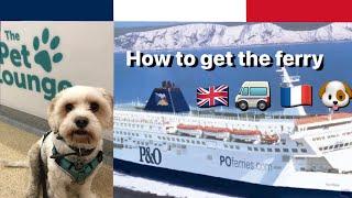 How to get the ferry from Uk to France - Dover to Calais with P&O pet lounge