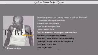 Lyrics   Sweet Lady   Tyrese