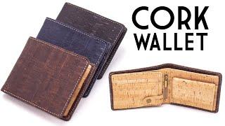 Natural Vegan Wallet for Men Made With Cork Fabric BAG-2006