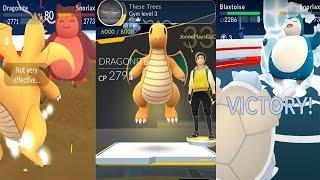 Group Gym Battling!  Tearing Down A Level 9 Gym with Pokéfriends