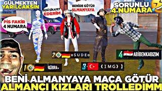 ALMANCI KIZLARI TROLLEDİM  BİRLİKTE EURO 2024 MAÇINA GİDİYORUZ  PUBG MOBİLE TROLL