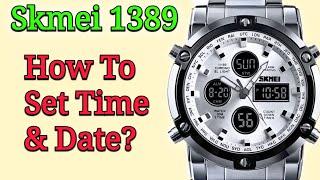 Skmei 1389 Analog - Digital Watch Time, Date & Day Setting | How To Set Skmei 1389