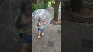 (SUB) Holding an umbrella for the first time #shorts