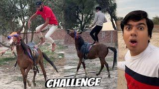 Subhan or Javaid Ko Dea Challenge  Horse Ride 