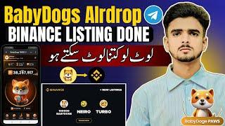 Babydoge Listing Binance  | Babydoge Coin Binance Listing | Babydogs Latest News