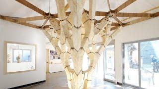 Tree-shaped structure shows how mushroom roots could be used to create building frameworks