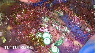 Mixing all my homemade Slimes!! Jumbo kiwirainbow Slimes !! tuttutslime