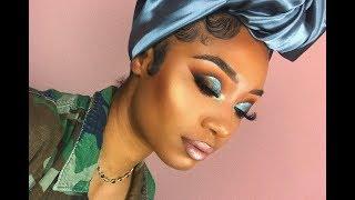 Mint Green Cut Crease Makeup Look | MakeupTiffanyJ