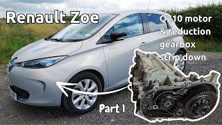 Renault Zoe 22kWh Q-motor & reduction gearbox tear down, PART 1