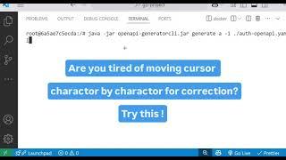 Moving cursor in command line to edit position