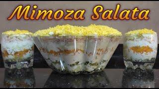 Mimoza salata: Ukusna Kombinacija Sočnih Sastojaka / Mimosa Salad: Combination of Juicy Ingredients