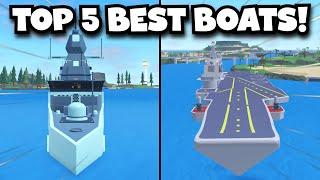 TOP 5 BEST BOATS IN MILITARY TYCOON ROBLOX!