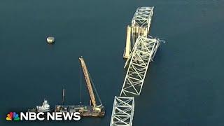 Giant crane arrives at scene of Baltimore bridge disaster