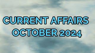 CURRENT AFFAIRS - OCTOBER 2024 ll CSEB Rank Maker