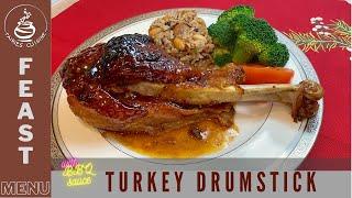 ROASTED TURKEY DRUMSTICKS WITH HOMEMADE BARBEQUE SAUCE