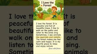 English Reading and English Speaking Practice - I Love The Forest #primaryschool #english #reading