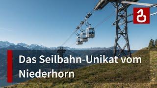 Seilbahn Beatenberg - Niederhorn | Einzigartige fix geklemmte 3S-Gruppenumlaufbahn von Streiff