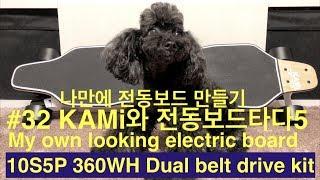 #32 I ride electric board with my puppy5 - My own looking electric skate board