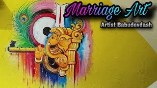 marriage art| ganeshjagannath art| acrylic painting| saadi art kaise kare @artistbabudevdash #58