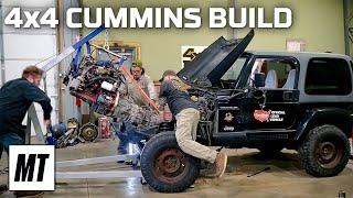 Cummins R2.8 Drivetrain Upgrade! Stretching TJ Body to LJ Frame! | 4x4 Garage Ep. 11 | MotorTrend