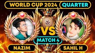 CARROM POOL WORLD CUP 2024 | QUARTER FINAL 4 | Nazim Vs Sahil Hussein