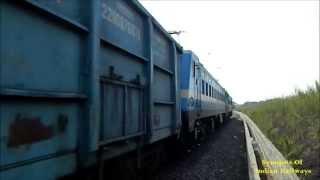 INDIAN RAILWAYS: BHILAI BLUES (TWIN BHILAI WAG-7 LOCOMOTIVES WITH COAL LOADED BOXN FREIGHT)