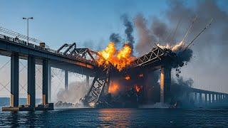 PUTIN IS FURIOUS! Ukrainian F-16 BLOWN UP Crimean Bridge abutment with unexpected consequences!