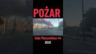 #Pożar  #Warszawa ‍️ Hale Marywilska 44