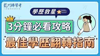 #龍門轉學考 3分鐘你的學歷救星最佳學歷翻轉指南