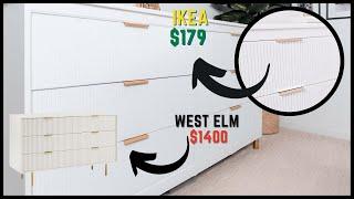 IKEA HACK | WEST ELM INSPIRED FLUTED DRESSER