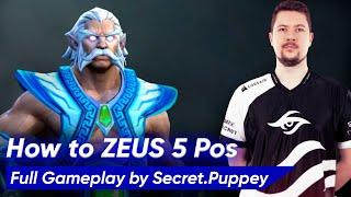 Puppey ZEUS HARD SUPPORT 5 Pos | Dota 2 7.35d Pro Gameplay