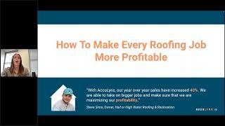 How to make every roofing job profitable