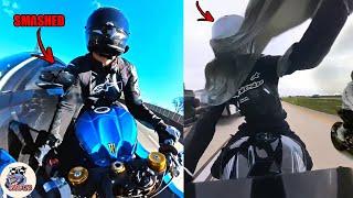 155 SHOCKING! BRUTAL MOTORCYCLE CRASHES | CRAZY & EPIC Motorcycle Momment 2024 .