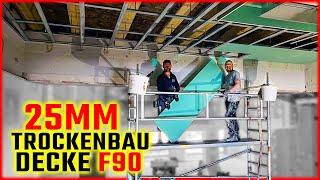 25MM TROCKENBAUPLATTEN als DECKE mit F90 BRANDSCHUTZ bauen! | Home Build Solution