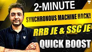 2-Minute Synchronous Machine Hack!  RRB JE & SSC JE Quick Boost | Pawan Chandani