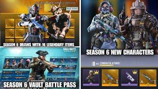 Season 6 New Characters | Vault Battle Pass | Luckydraw 16 legendary Rewards | StrongBox Leaks Codm