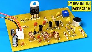 how to make a simple fm transmitter circuit, 350m Range, jlcpcb