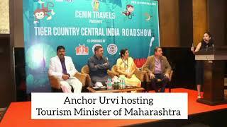 Anchor Urvi hosting Tourism Minister of Maharashtra