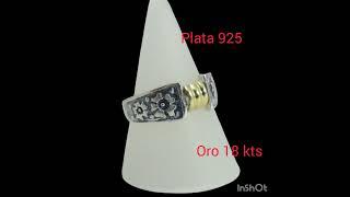 Anillo Plata con Oro. Tienda online www.mujeryargentina.com.ar